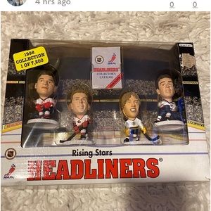 1998 Headliners 4 Rising Stars Hockey Figures Arnott Alfredsson Thornton Palffy